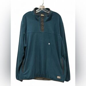 Bauer Men's XXL Fleece Snap Teal Pullover Sweatshirt